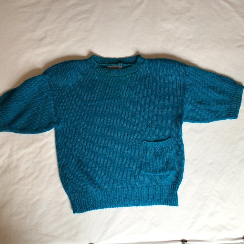 Alison J. - Vintage Teal short sleeve pullover sweater - Picture 5 of 8